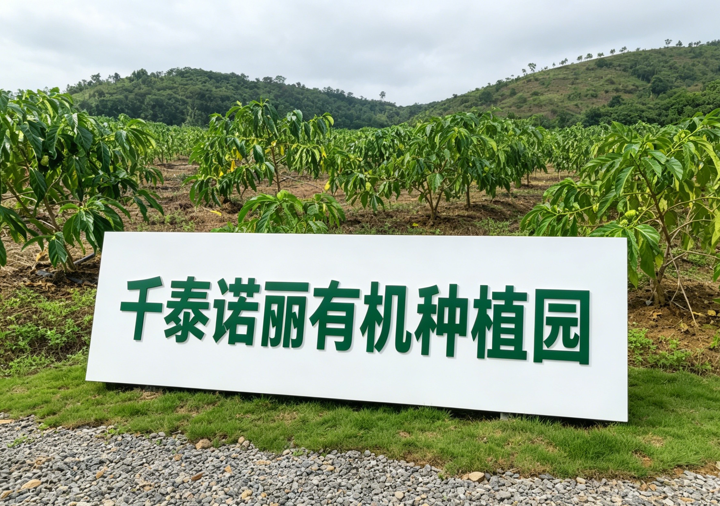 千泰诺丽科研基地诺丽果品种试验田